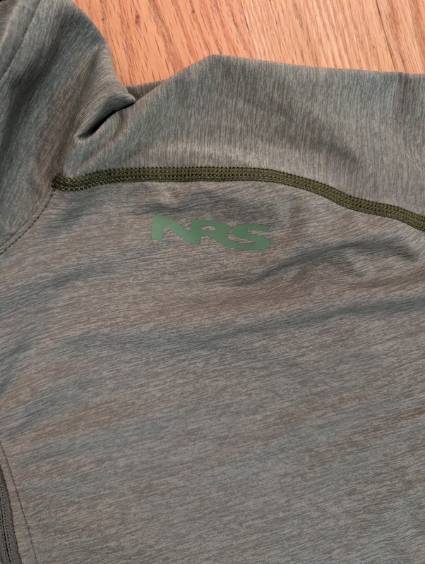 NRS Silkweight 1/4 Zip LS Pullover Activewear Top Men's Green Baja Small UPF gallery