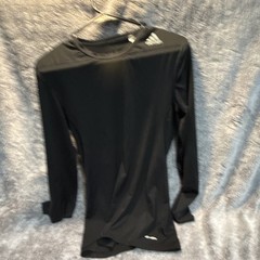 adidas Techfit Climalite Men’s M Black Long Sleeve Crew Neck Compression Shirt