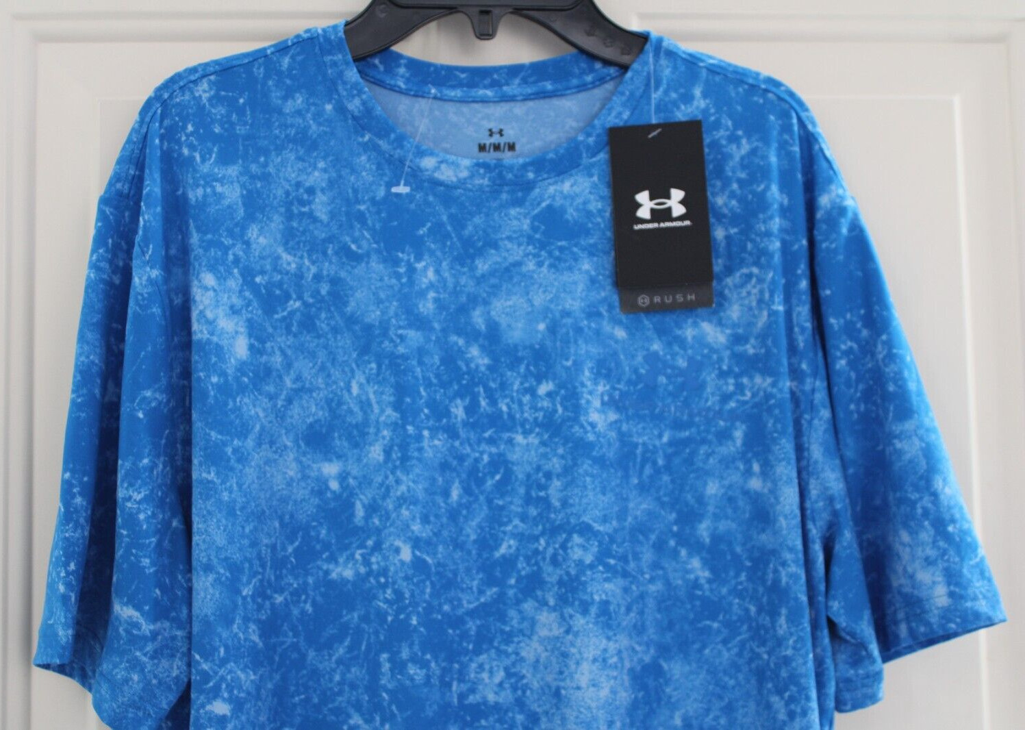 NWT Under Armour RUSH Vanish Energy Print Mens Medium Photon Blue T-shirt gallery
