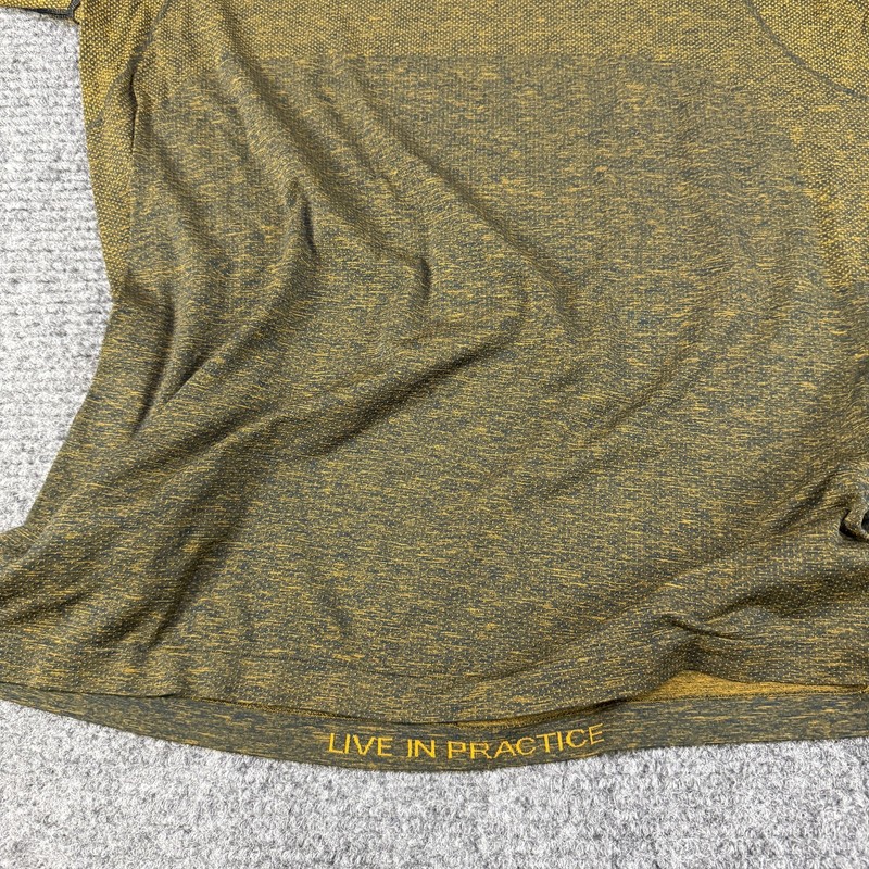 Lululemon Shirt Mens XL Green Yellow Seamless Athletic Training Live In Practice gallery