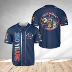 Christian America 250th Anniversary Baseball Jersey Patriotic USA