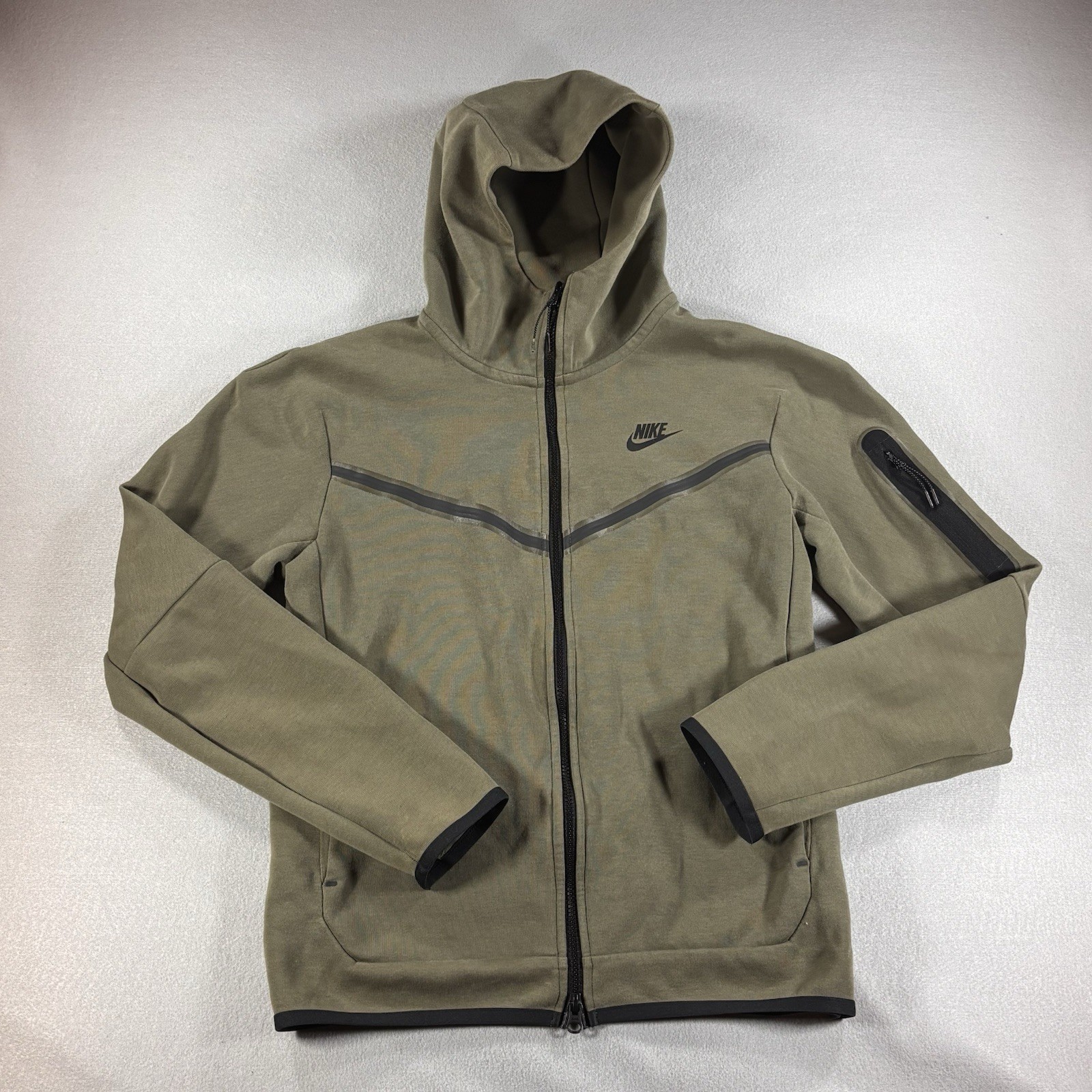 Nike Tech Olive Green Full Zip/Size Small 3/2 gallery