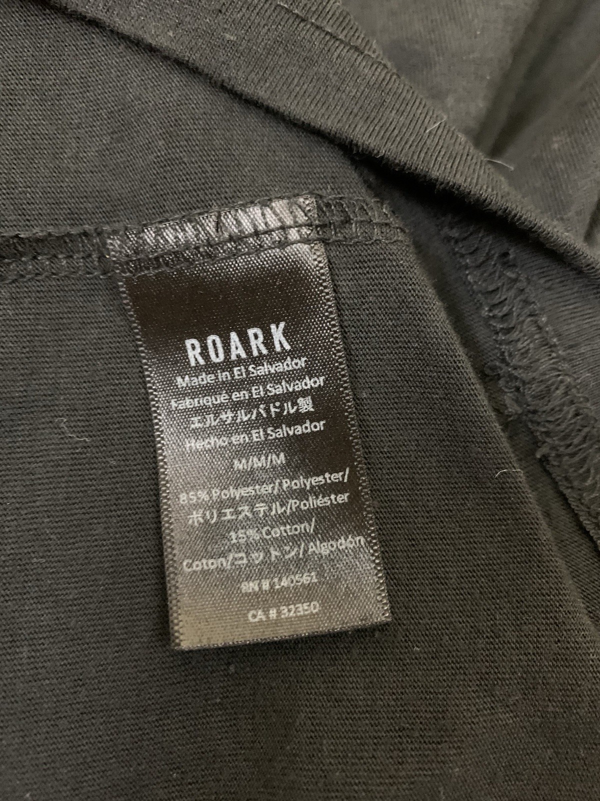 Roark Run Amok Black Drirelease Performance Athletic Training T Shirt Medium gallery