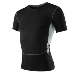 Men Solid Fitness Sport Short Sleeve T-Shirt Athletic Activewea Tops Quick Dry