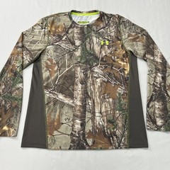 Under Armour Scent Control Realtree Shirt Mens Large Long Sleeve Hunting EUC