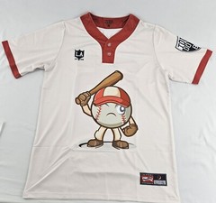 Size S. Placket Front Baseball Jersey, Hip Hop Baseball Shirt Sports Uniform for