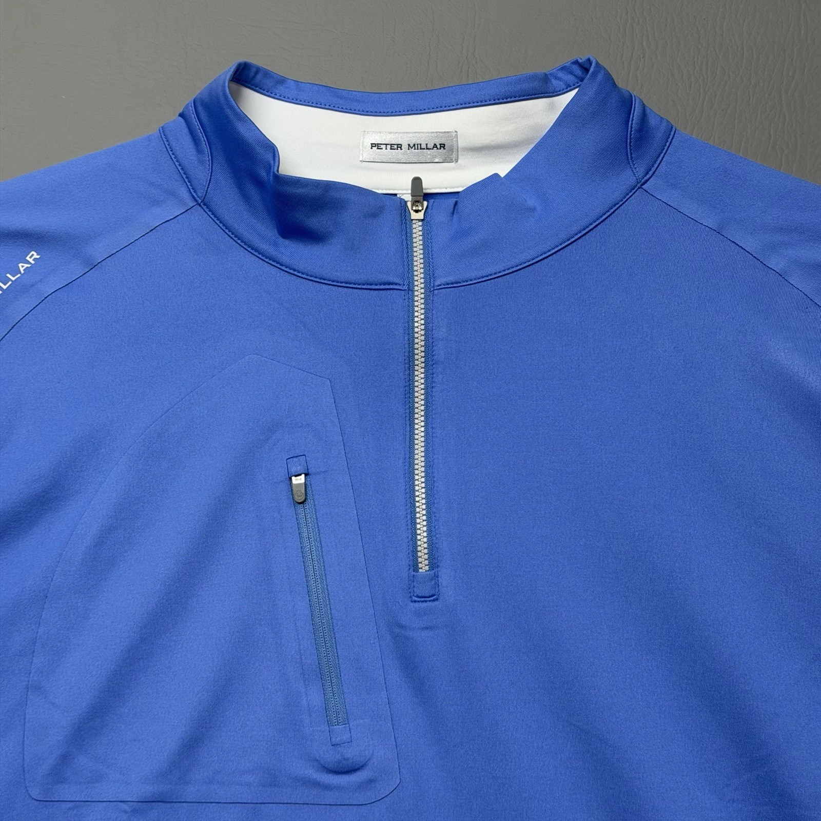Peter Millar Blue Sea Verge Performance Quarter-Zip Golf Top Men XXL MS25EK42 gallery