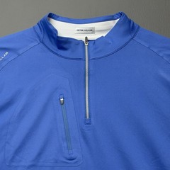 Peter Millar Blue Sea Verge Performance Quarter-Zip Golf Top Men XXL MS25EK42