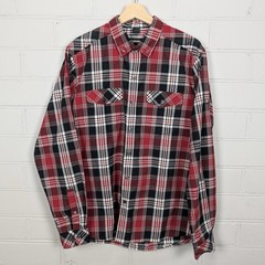 Schoffel Maastricht Men’s Shirt Technical Red Plaid Check Hiking Travel Large 42