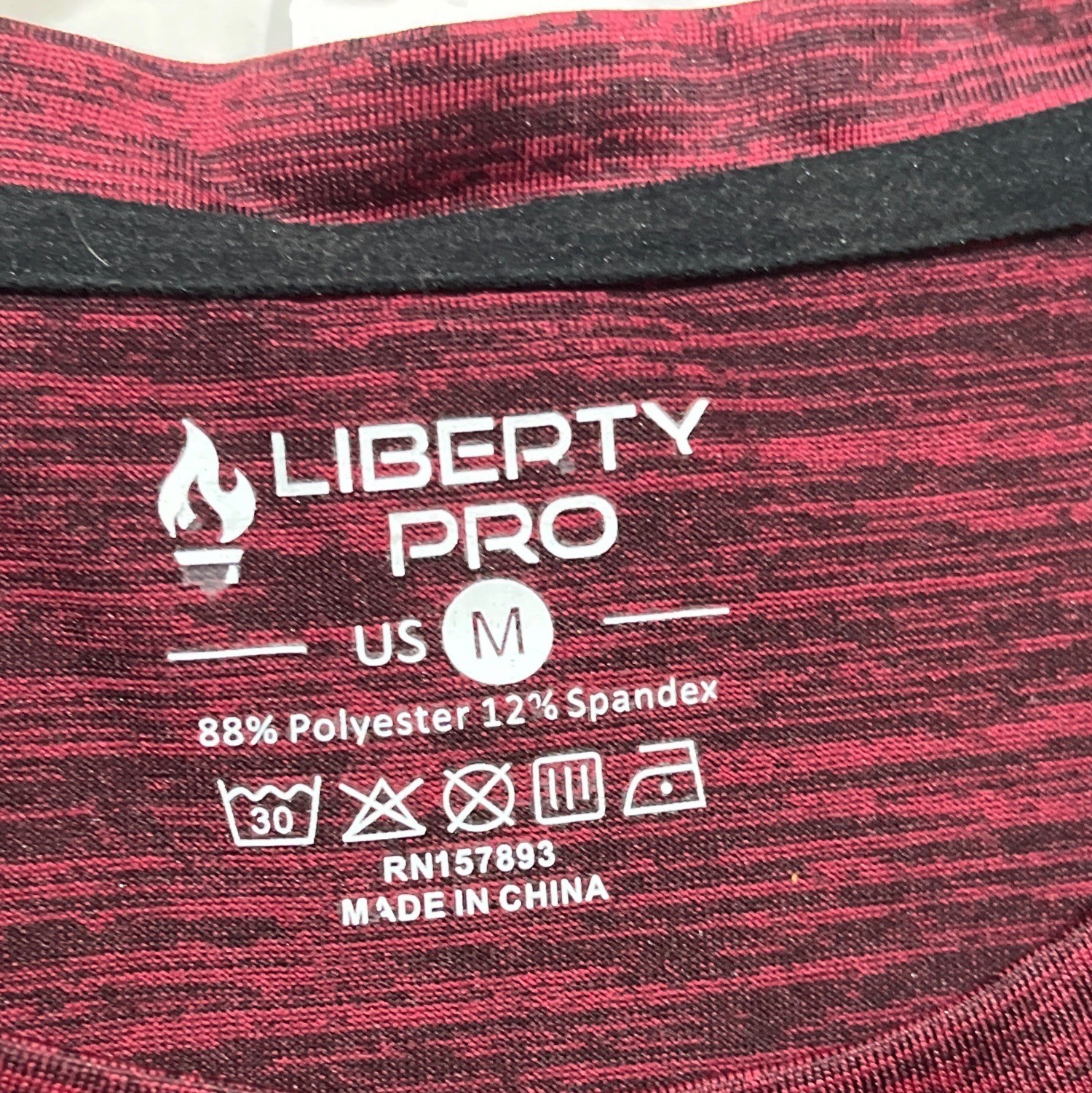 Liberty Pro Mens Red Heathered Performance T-Shirt Size Medium 11k gallery