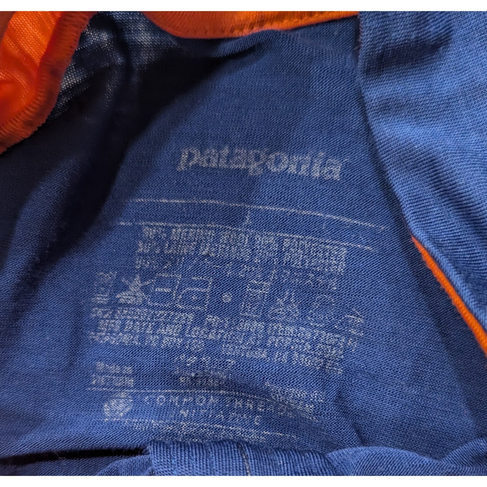 Patagonia Blue And Orange Half Zip Pullover Capilene Size Large gallery