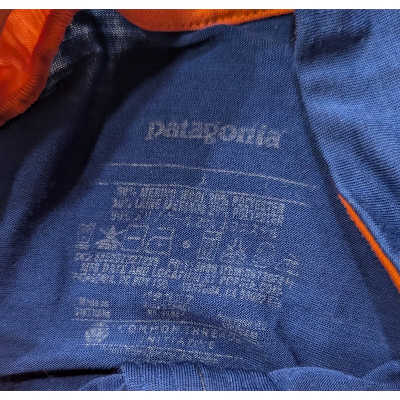 Patagonia Blue And Orange Half Zip Pullover Capilene Size Large gallery