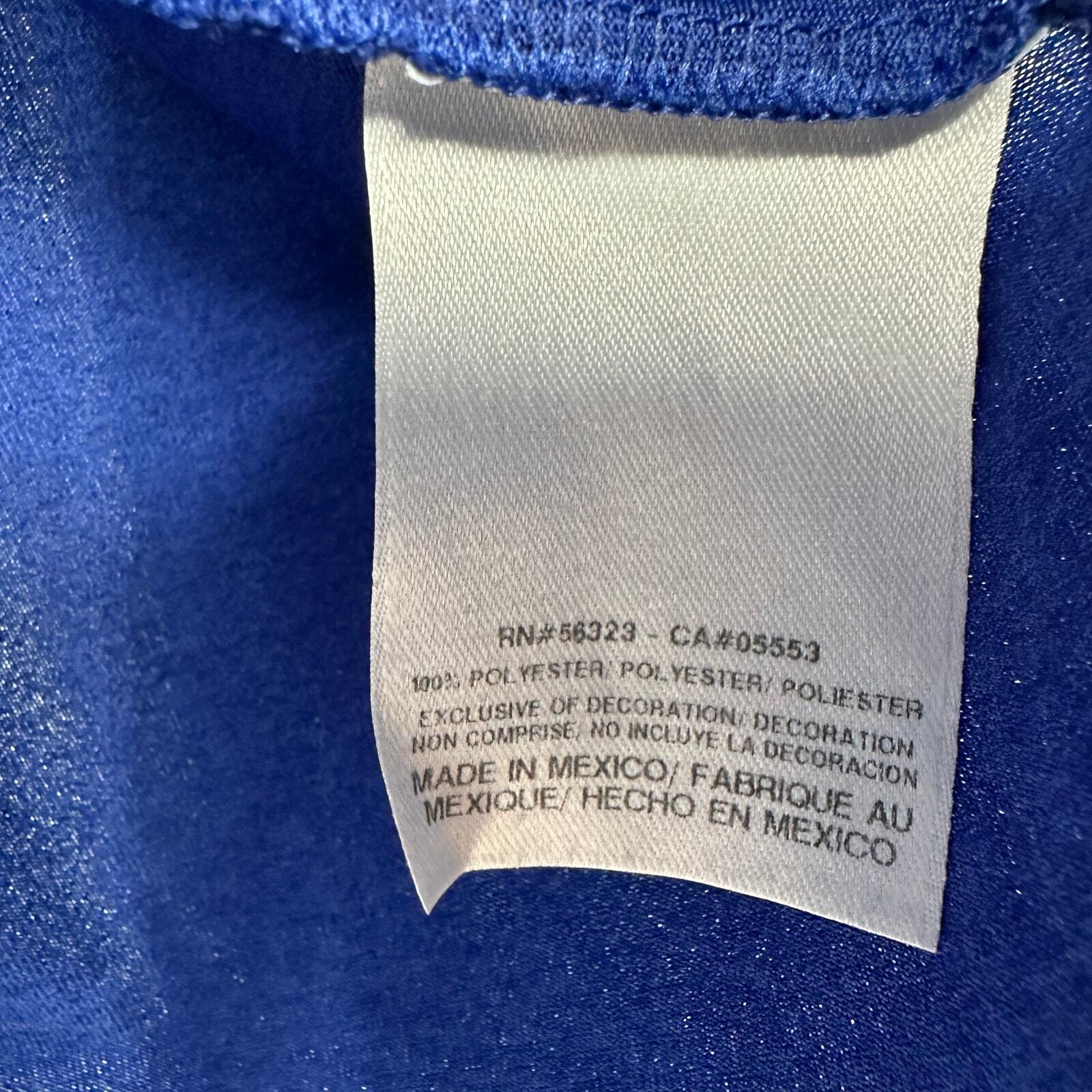 Nike Dri-Fit Size Large Long Sleeve Crew Neck Top Blue 100% Polyester Sport gallery