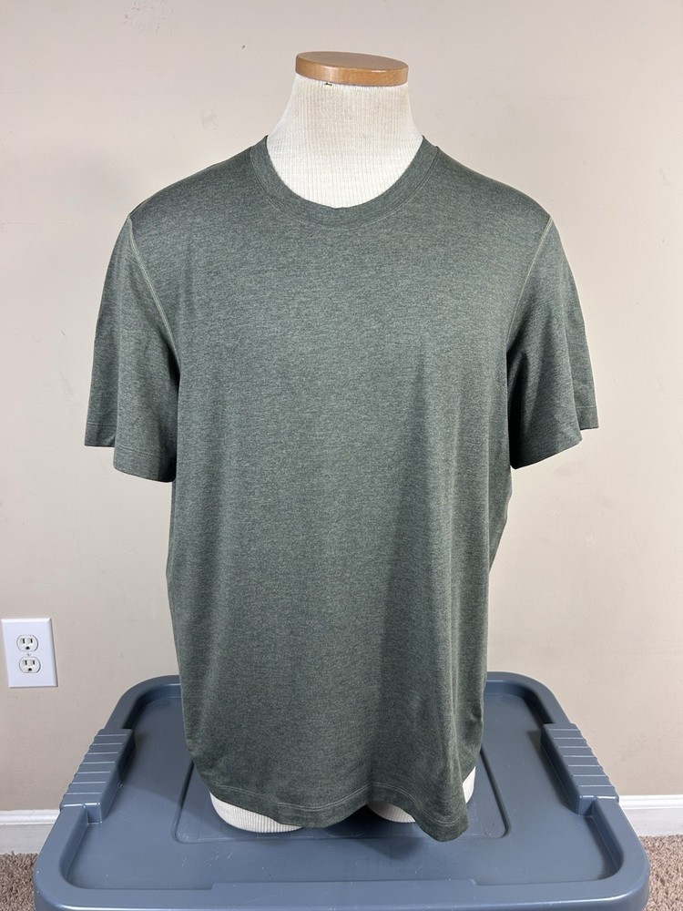 Lululemon Soft Jersey Short Sleeve T-Shirt Heather Green Shirt Men’s Size L