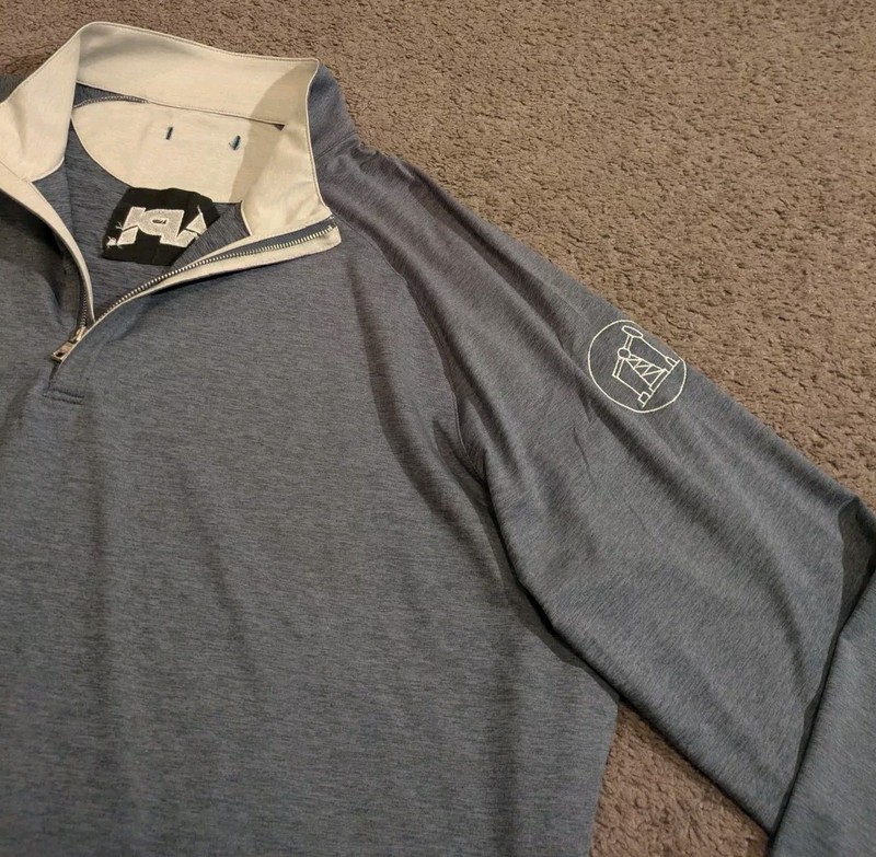Peter Millar Crown Crafted Stealth Performance 1/4 Zip Steel ME0XK60 Men's 2XL gallery