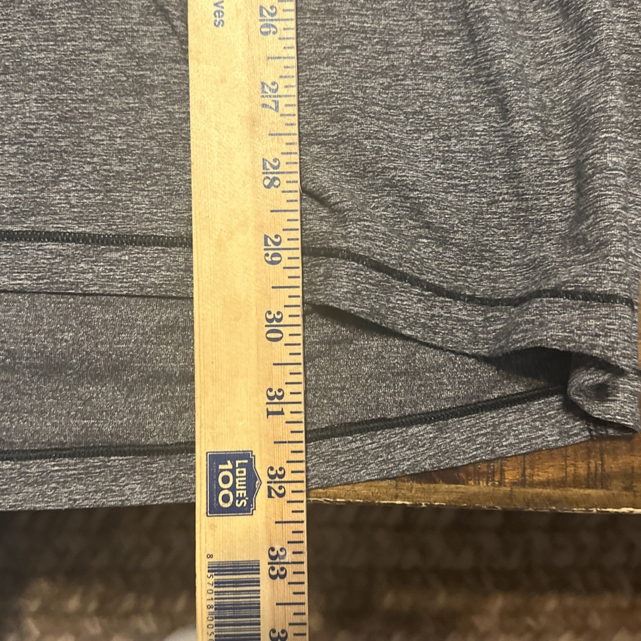 Lululemon Men’s L/ XL Long Sleeve Shirt Stretch Performance Crewneck Gray(1246) gallery