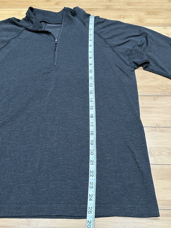 Lululemon Metal Vent Tech 1/2 Zip Pullover Mens M Deep Coal Black Long Sleeve gallery