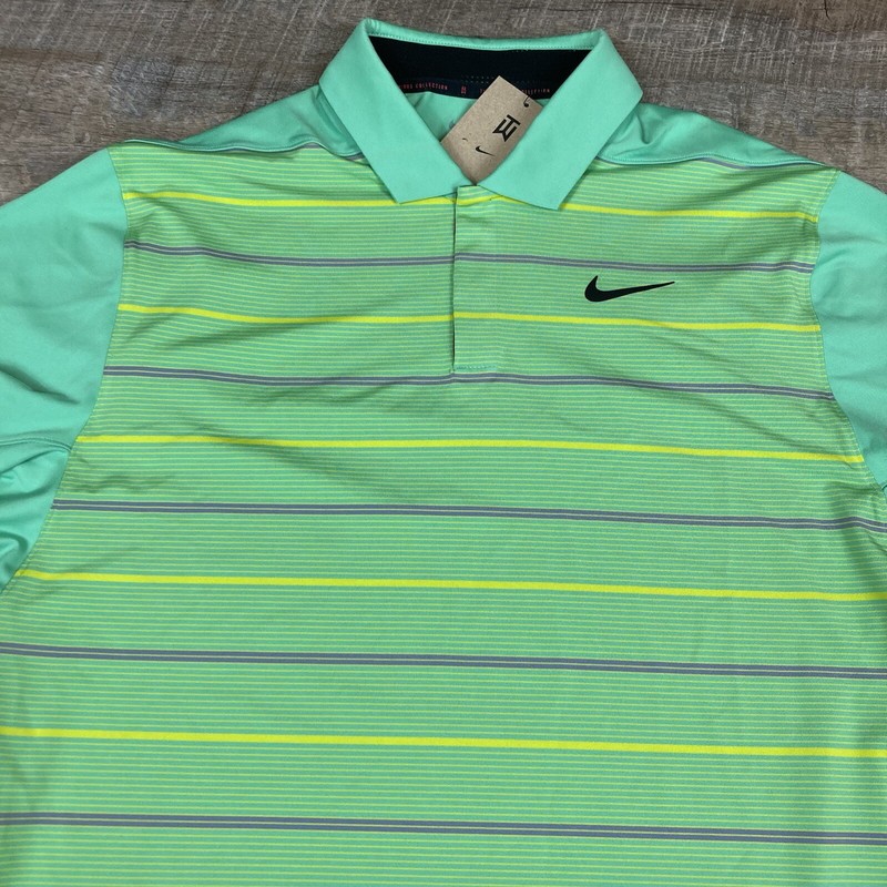 Nike Golf Tiger Woods Collection Striped Polo DR5318-363 Spring Green Cactus L gallery