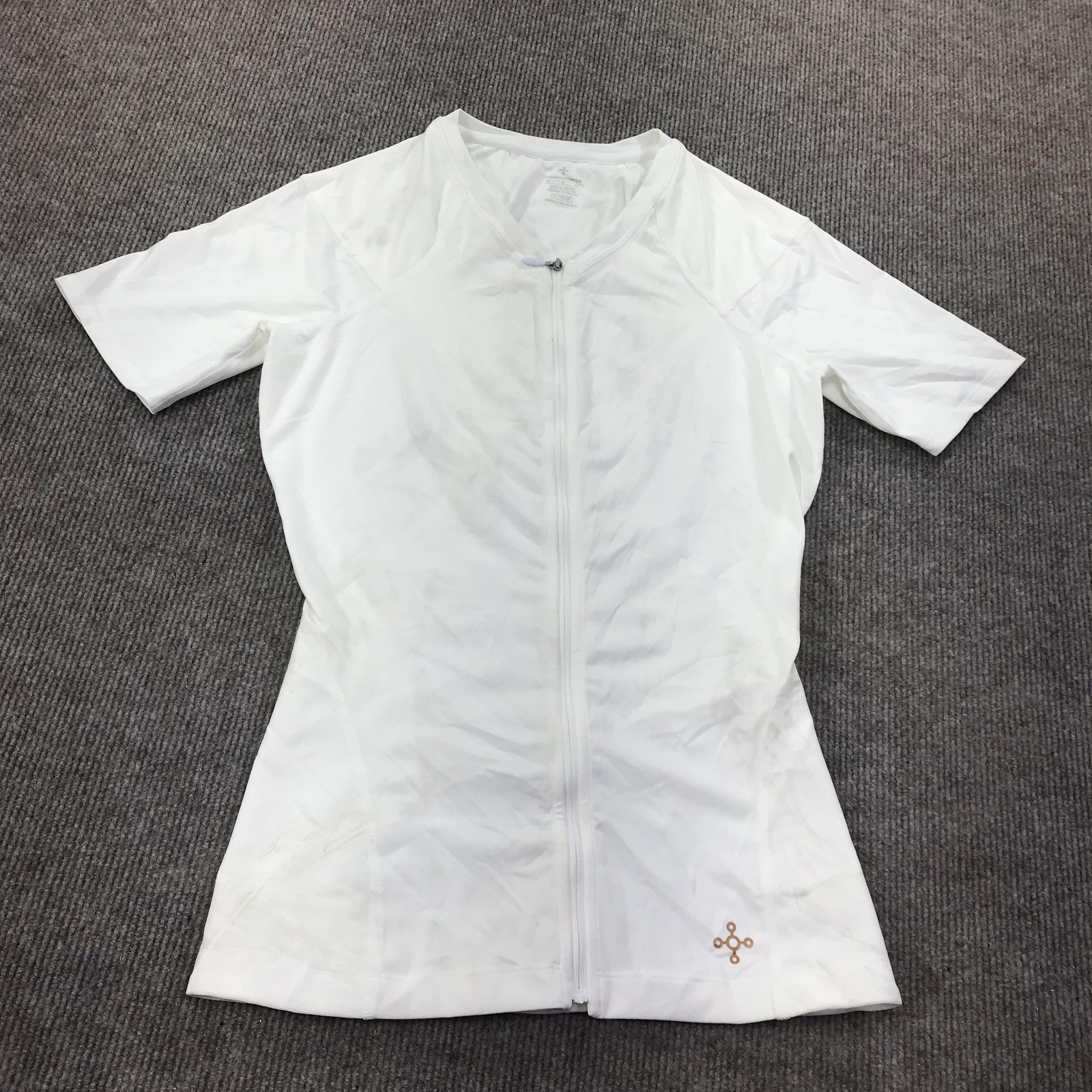Tommie Copper Shirt Mens Medium White Compression Zip Lower Back Support Znergy gallery
