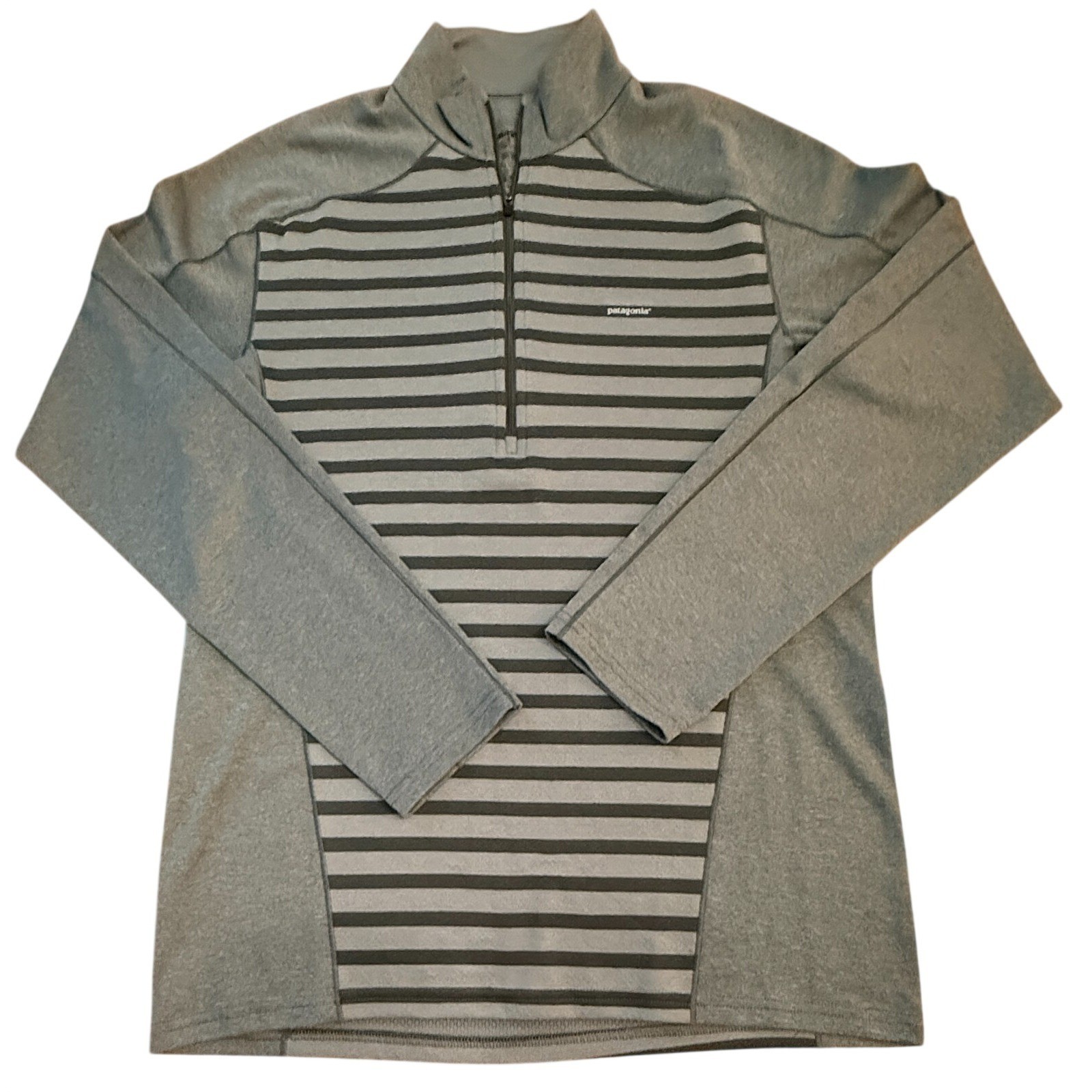 Patagonia Capilene 3 Midweight Pullover Mens Large Gray 1/4 Zip Base Layer gallery