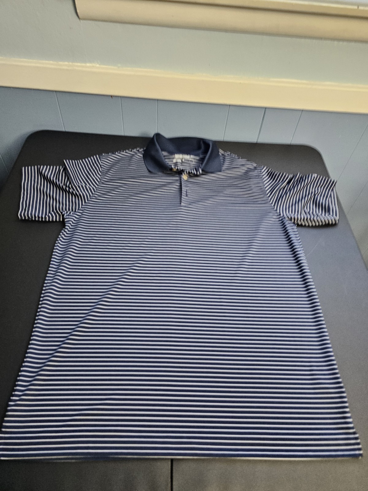 Nike Golf Tour Performance Blue Dri-FIT men's polo L Embroidered Logo On Sleeve gallery
