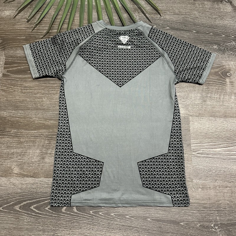 Youngla Superman Compression Athletic Tee T Shirt Men's Size Small Black Gray gallery