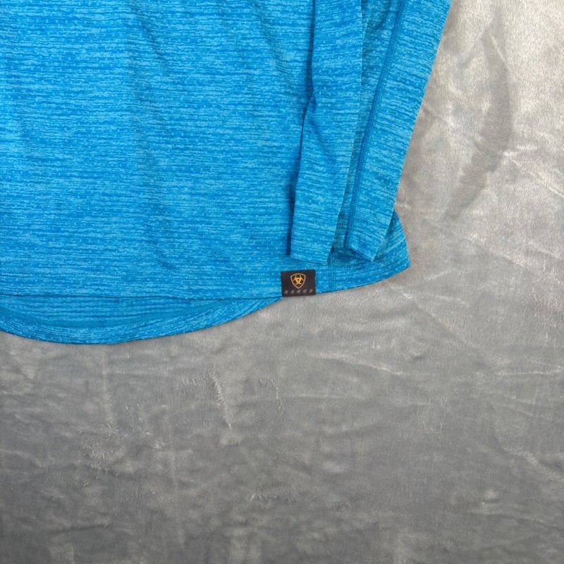 Ariat Rebar Evolution Hybrid Pullover Mens Large Blue 1/2 Zip Lightweight Work gallery