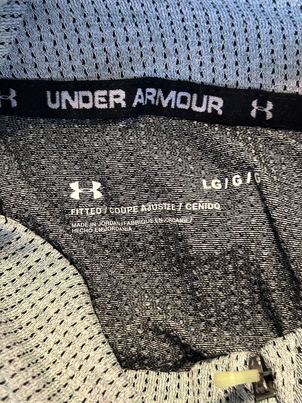 Under Armour Fitted 1/4 Zip Pullover Long Sleeve Athletic Top Gray Green Large gallery