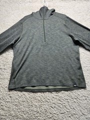 REI 1/4 Zip Pullover Mens XL Green Mid Layer Pullover Hiking Camping Stretch