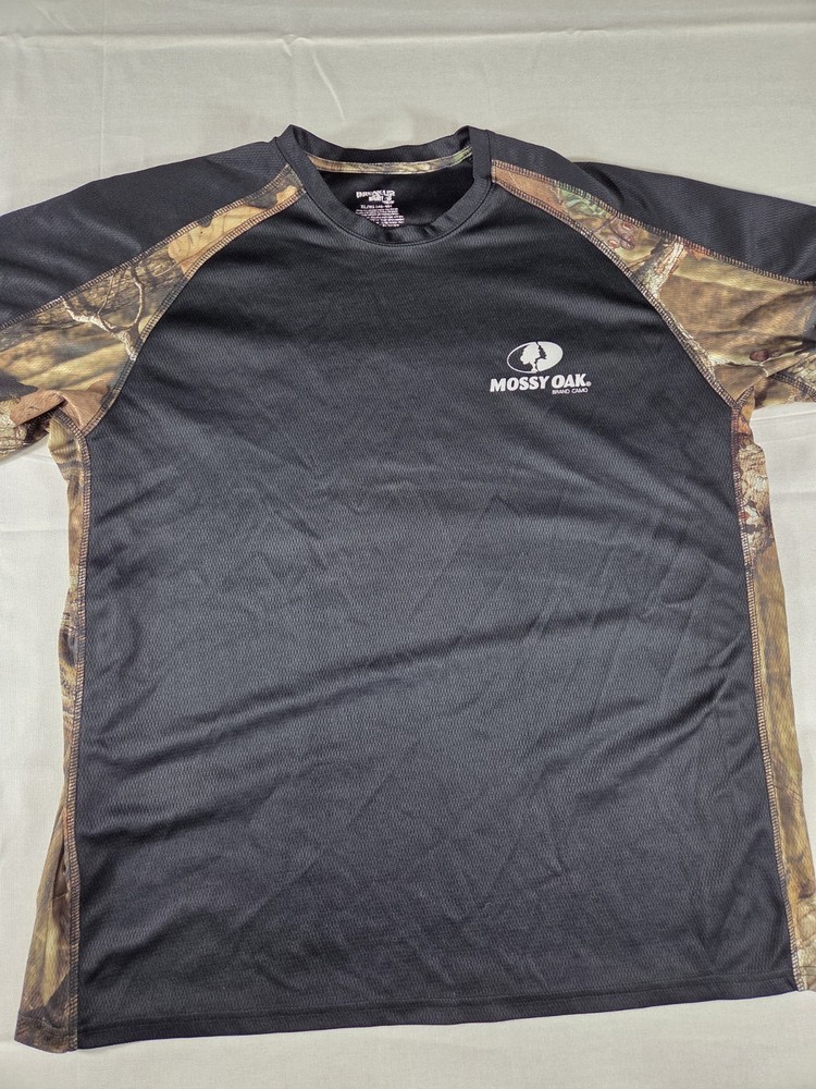 Mossy Oak Camo Performance Shirt Mens XL Black Hunting Athletic Tee