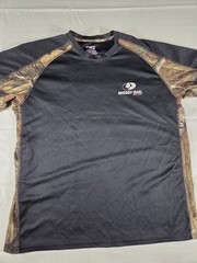 Mossy Oak Camo Performance Shirt Mens XL Black Hunting Athletic Tee
