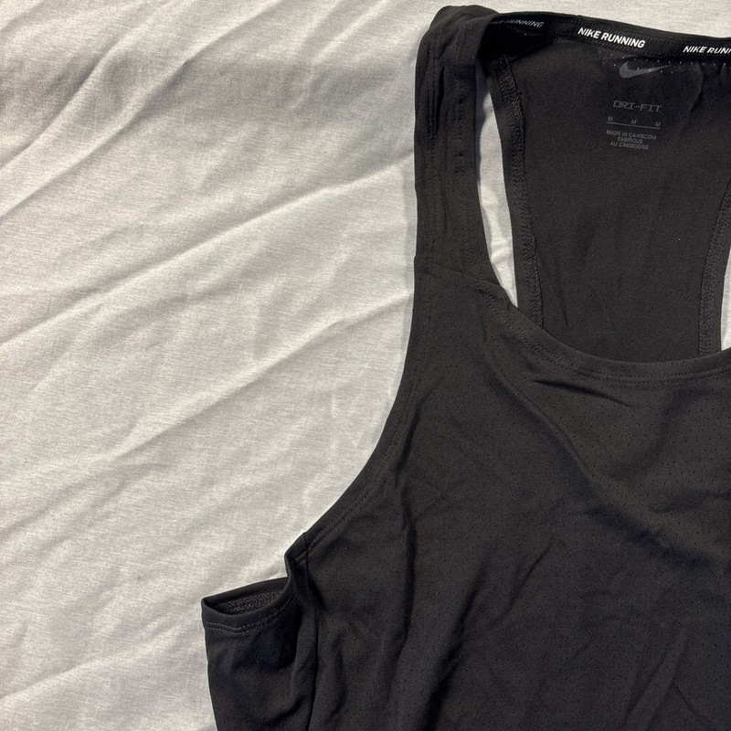 Nike Dri-FIT Fast Men's Racing Singlet Tank Top Black Size M DQ4732-010 gallery