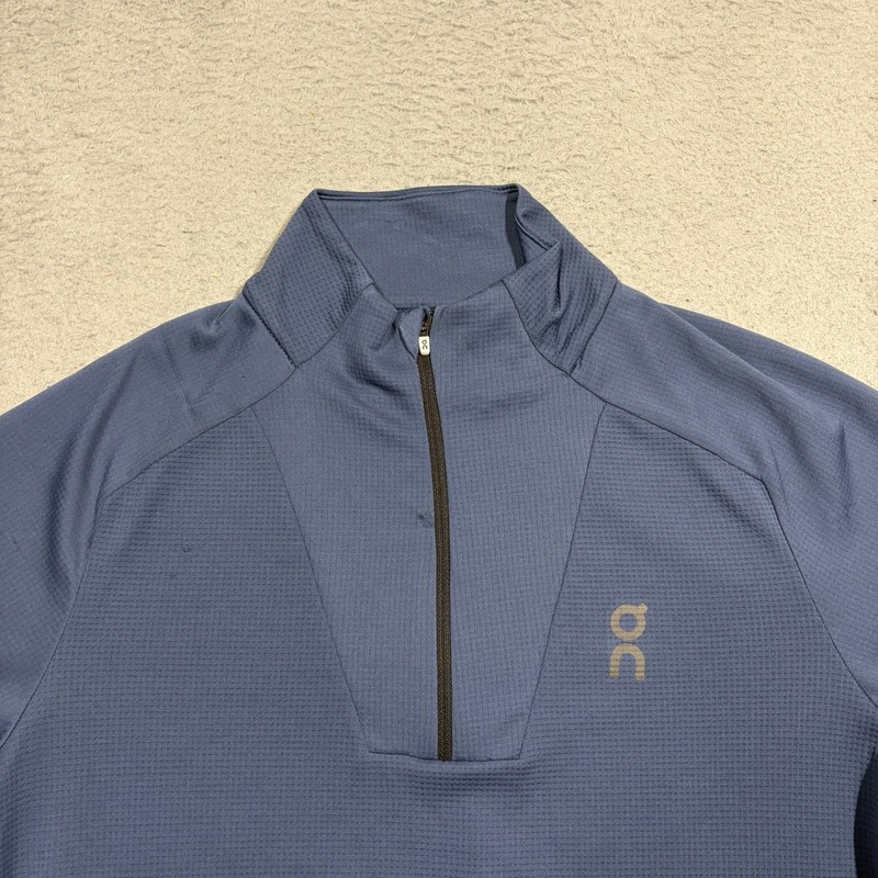 On Cloud Running Climate Shirt 1/4 Zip Pullover Mens Size Small Blue Long Sleeve gallery