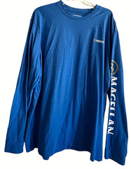 Magellan Outdoors Shirt Mens Size 2XL Blue Long Sleeve Fish Gear Performance Top