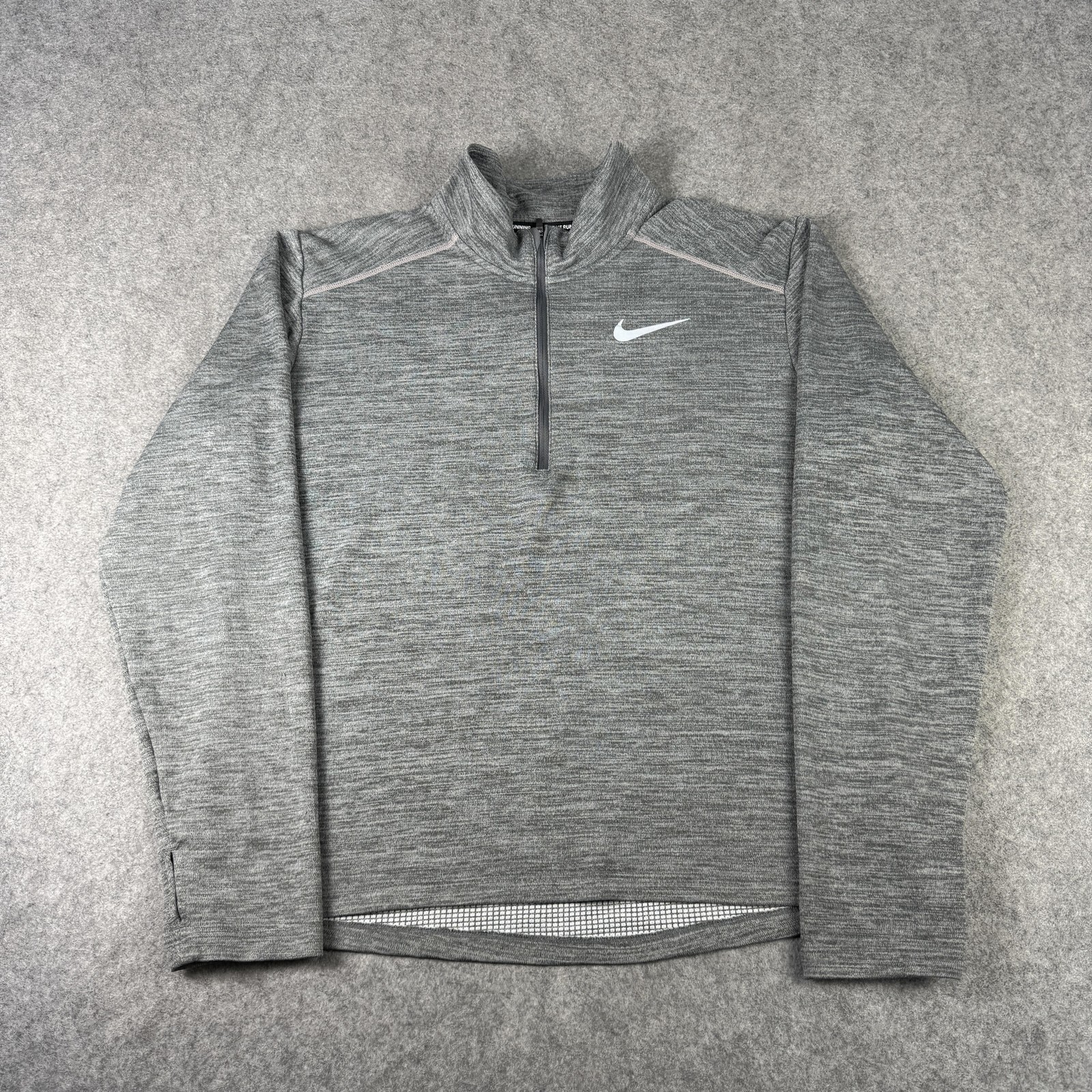 Nike Sweatshirt Mens Medium Grey Dri-Fit Pacer 1/4 Zip Running Gym Pullover Top gallery