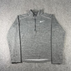 Nike Sweatshirt Mens Medium Grey Dri-Fit Pacer 1/4 Zip Running Gym Pullover Top