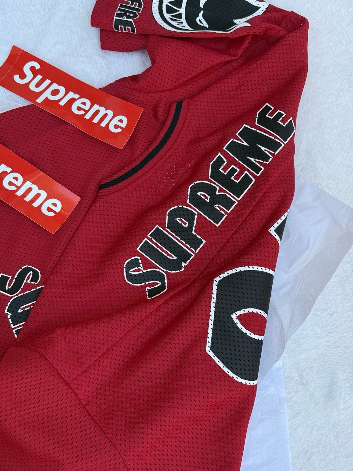 Supreme Spitfire football jersey L red gallery