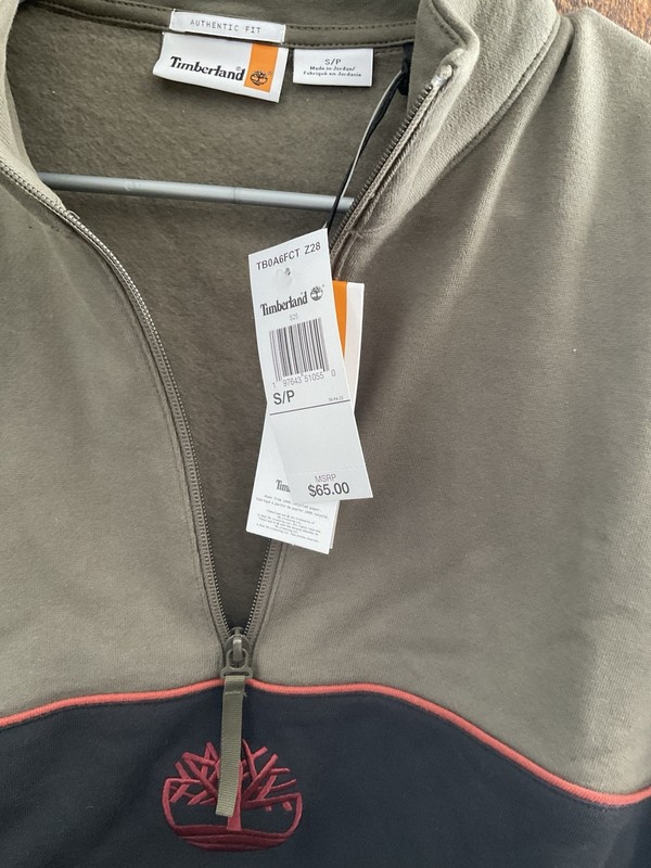 Timberlands Men’s 1/4 Zip Long Sleeve Pullover Size Small NEW gallery