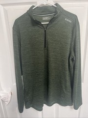 Hi-Tec quarter zip pullover men’s size Large, olive green