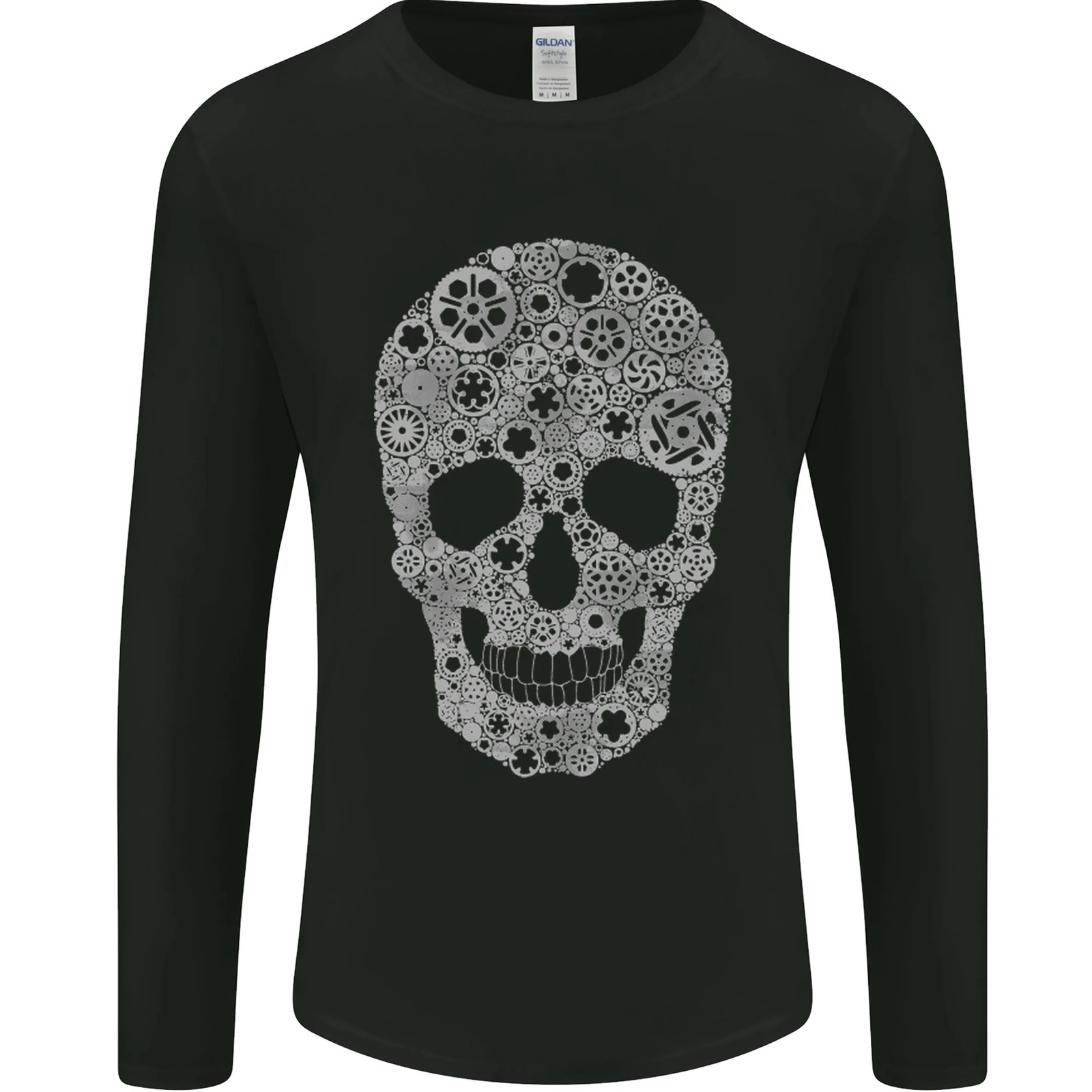 Gear Skull Biker Motorcycle Motorbike Cars Mens Long Sleeve T-Shirt gallery