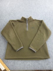 The North Face Pullover Mens Medium Green Fleece Quarter Zip Long Sleeve Hiking