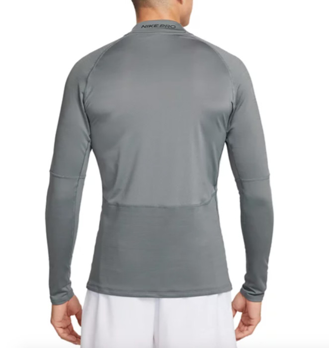Nike Pro Long Sleeve Shirt Mens Large Slim Dri FIT Mock Neck Training Smoke Grey gallery