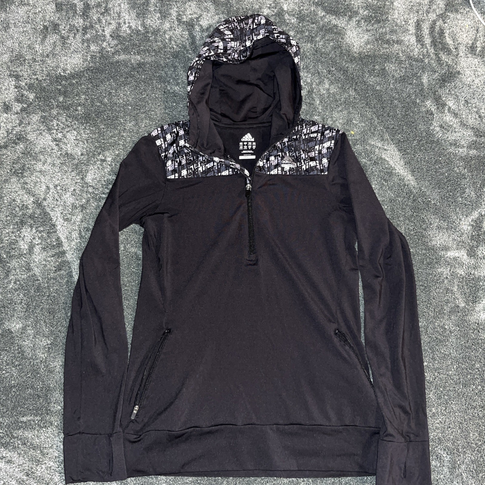 Adidas Tech Fit Climalite Half Zip Sweater Small Black gallery