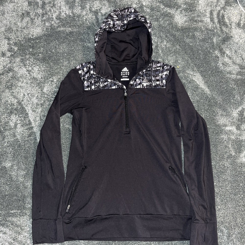 Adidas Tech Fit Climalite Half Zip Sweater Small Black