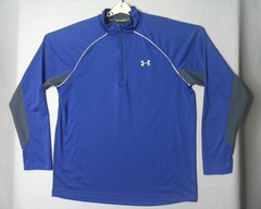 Under Armour Performance Pullover Men XL Blue Gray Breathable All Season 1/2 Zip