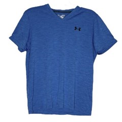 Under Armour Shirt Mens Medium Heather Blue Loose Fit Casual Workout Athleisure
