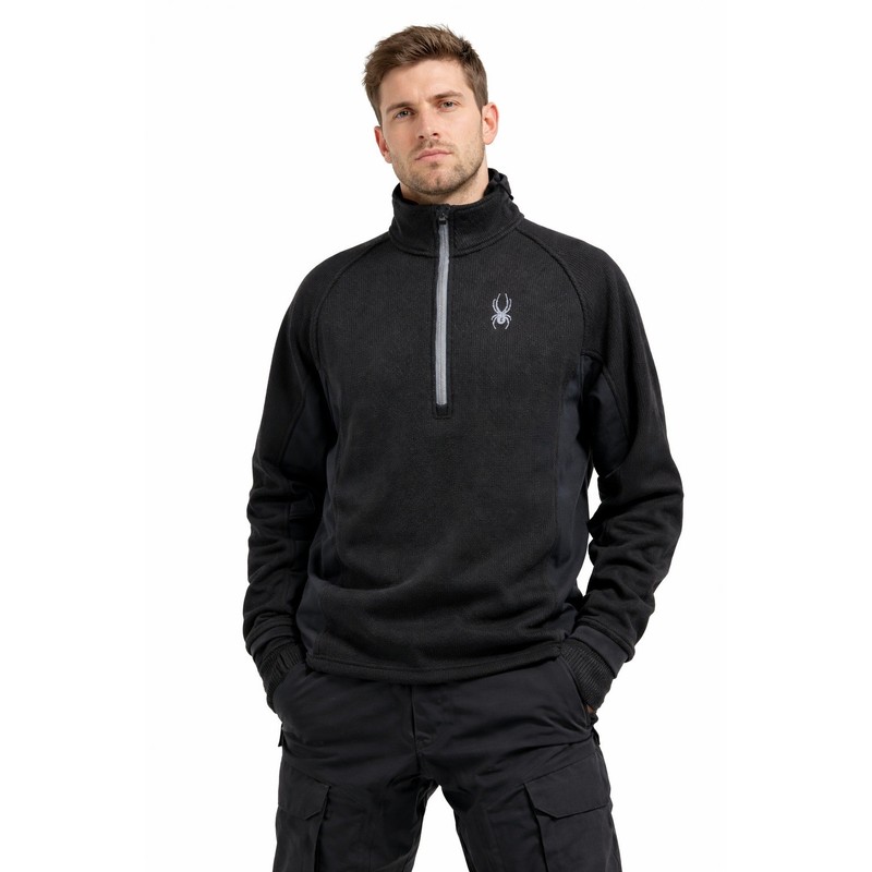 Spyder Men's Outbound 1/2 Zip Fleece Jacket Black Size L gallery