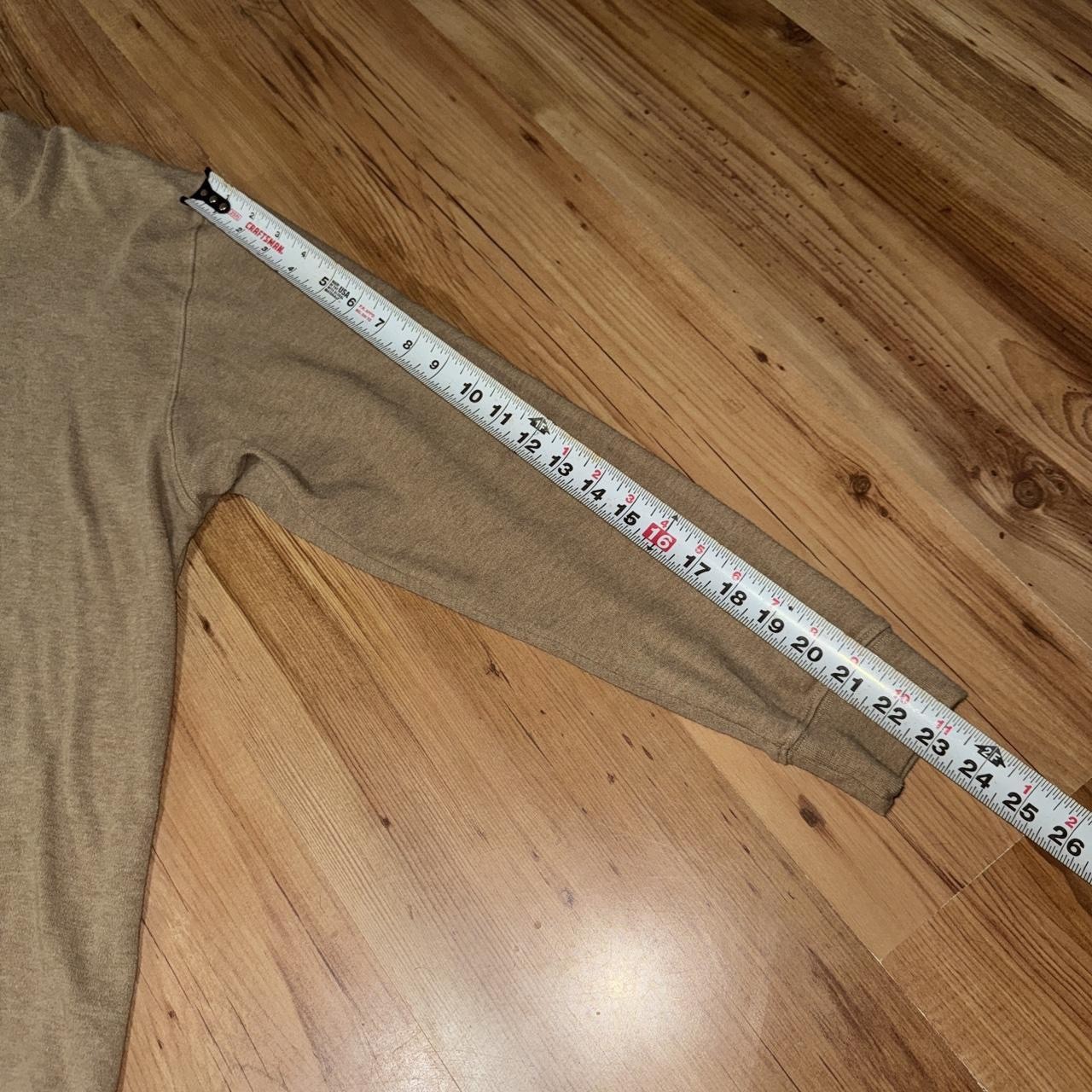 Fairway & Greene Men’s Tan Long Sleeve Mock Neck Pima Cotton Golf Shirt Large gallery