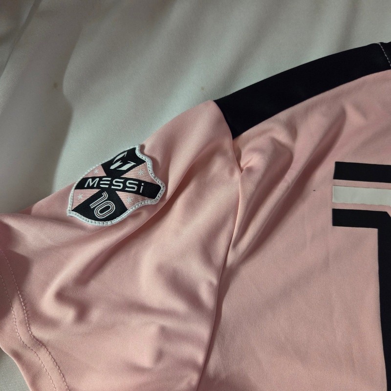 Messi Collection Inter Miami Inspired Pink Soccer Jersey Shirt Size XL TG EG 10 gallery