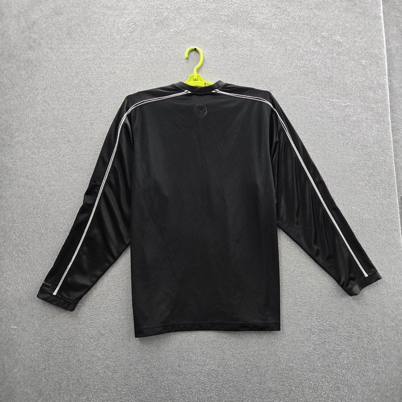 Nike Men Shirt M Black Dri-Fit Activewear Mini Center Swoosh Embroidered Logo gallery